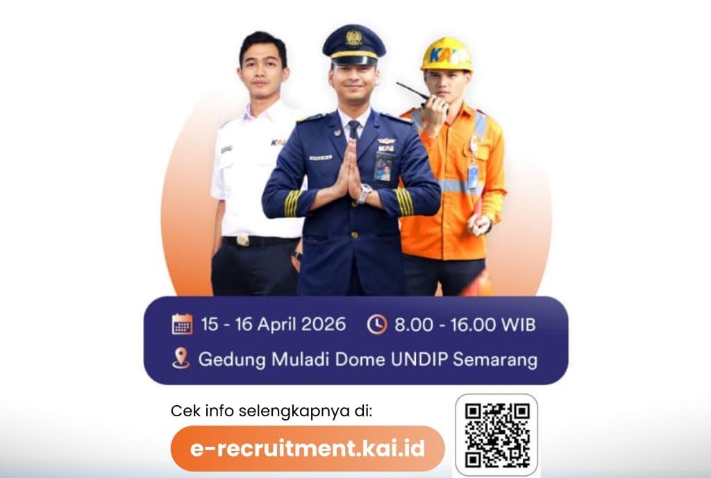 KAI Hadir Di Job Fair Universitas Diponegoro Tahun 2026, Buka Rekrutmen untuk Lulusan D3 hingga S1