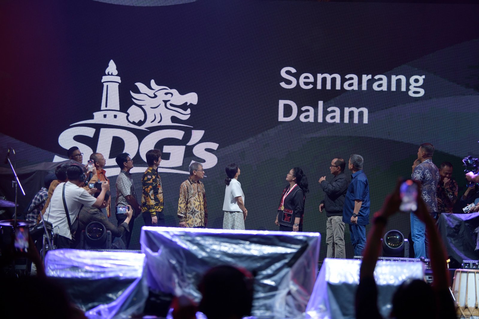Peluncuran aplikasi “SDGs atau Semarang dalam Genggaman saya” pada puncak Resepsi Hari Jadi ke-479 Kota Semarang. (dok Pemkot Semarang)