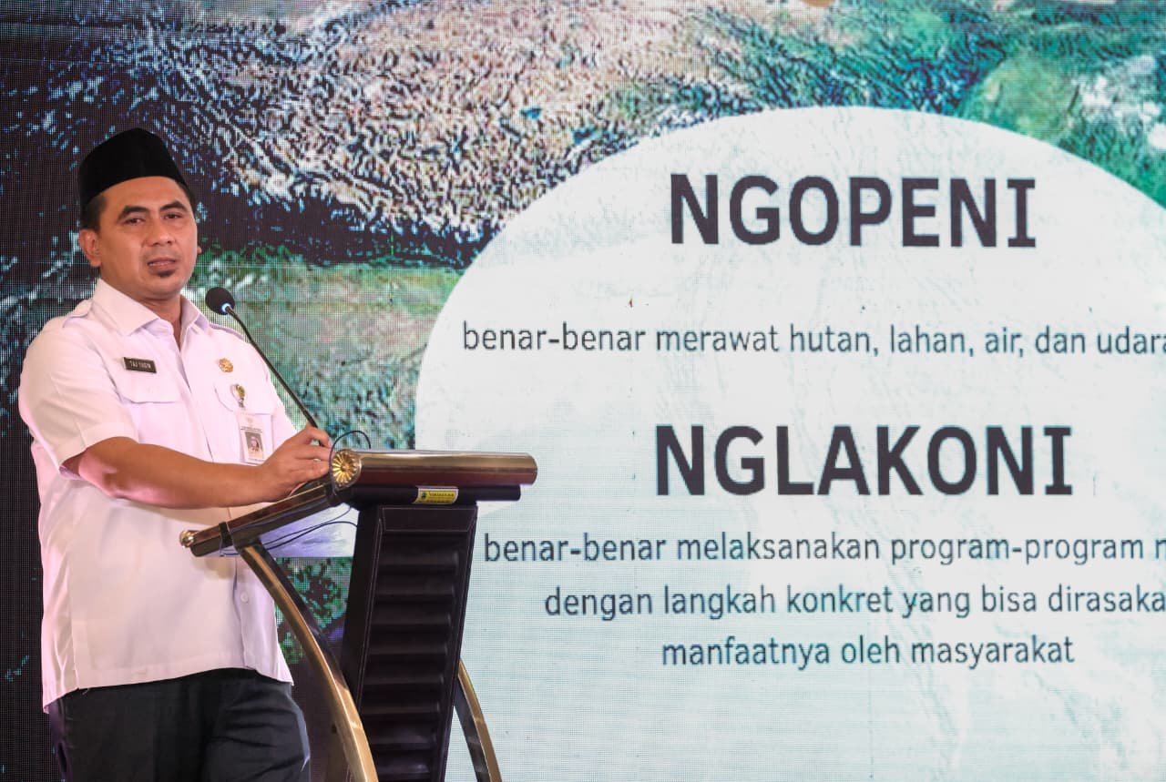 Wakil Gubernur Jawa Tengah, Taj Yasin saat menghadiri Peringatan Hari Bumi 2026 tingkat Provinsi Jawa Tengah di Bale Agung Horison Resort Tlogo, Tuntang, Kabupaten Semarang, Rabu, 13 Mei 2026. (dok Pemprov Jateng)