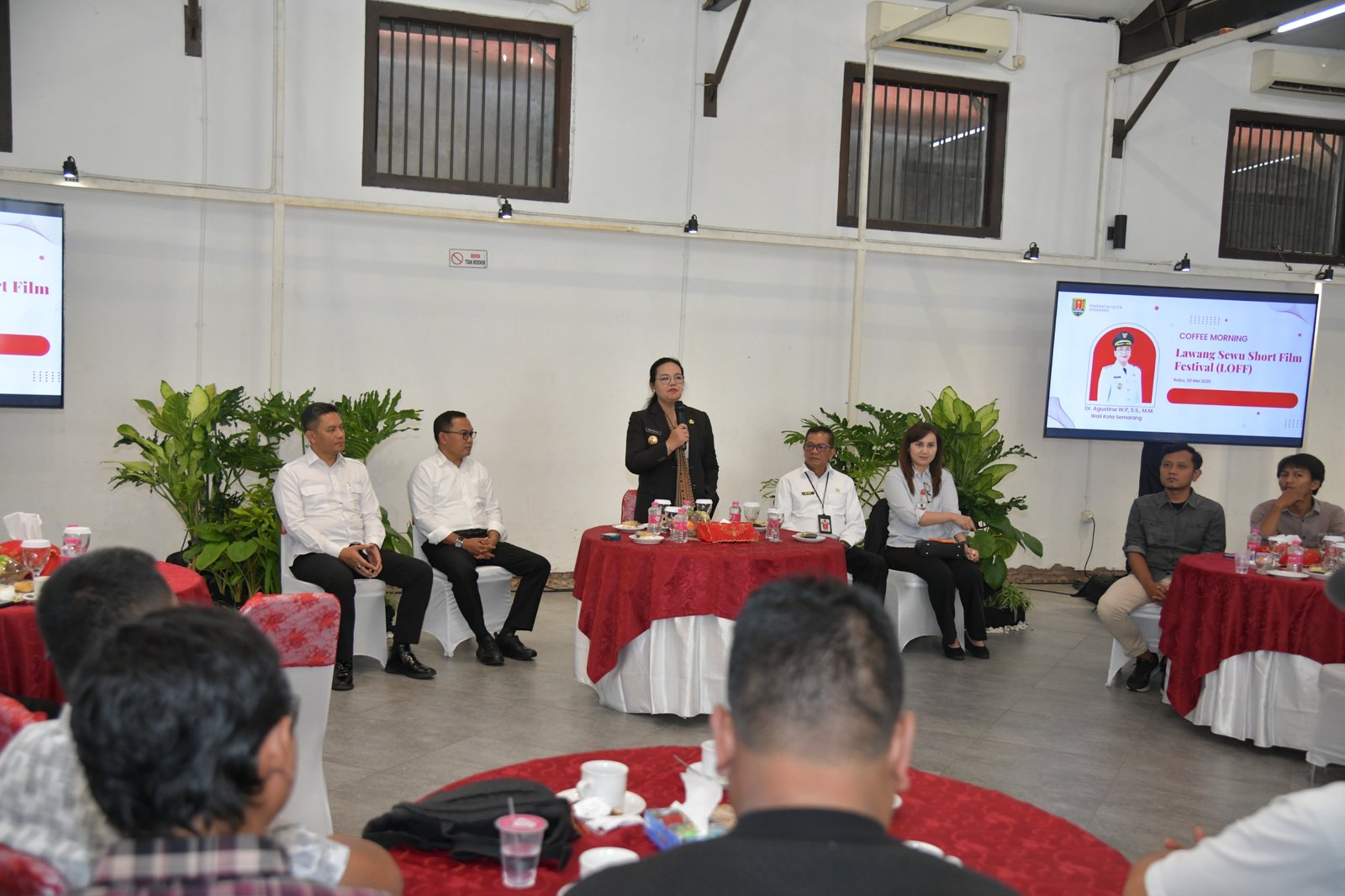Coffee morning sekaligus launching Lawang Sewu Short Film Festival 2026 di Gedung Oud De Trap, Kota Lama Semarang. (dok Istimewa)