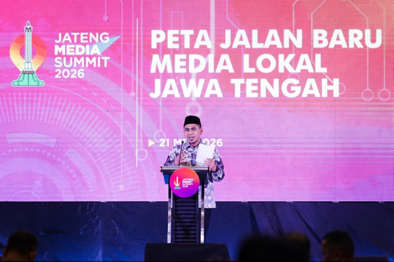 Gubernur Jawa Tengah, Taj Yasin saat menghadiri Jateng Media Summit di Semarang. (dok Pemprov Jateng)