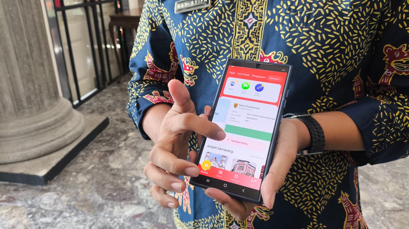 Platform layanan publik digital terintegrasi bernama SDG'S (Semarang Dalam Genggaman). (dok Alan Henry)